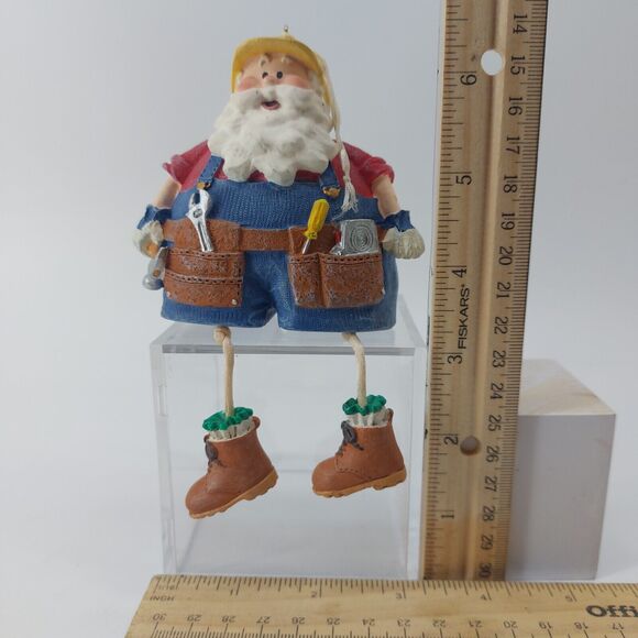Plummer Santa Claus Dangling Legs Shelf Sitter Christmas Holiday Ornament - Picture 11 of 11